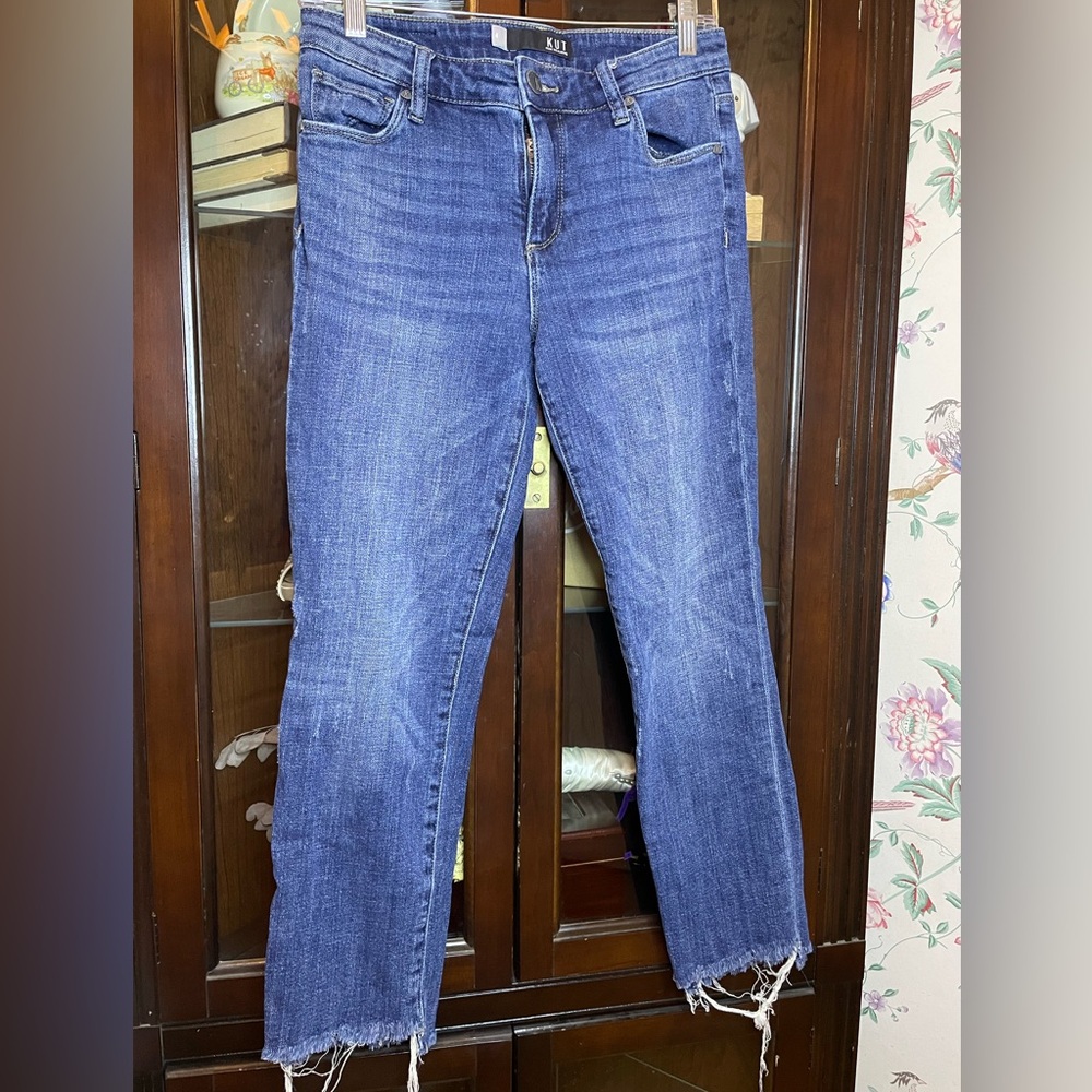 Kut from the Cloth frayed denim pants | size 4